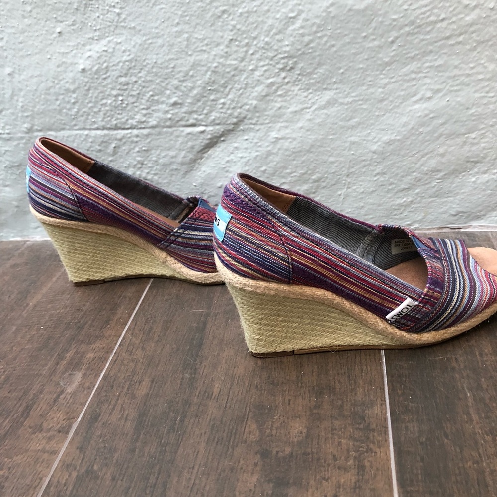 Toms peep toe espadrilles wedges - Picture 4 of 5